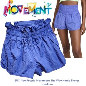 FP Movement The Way Home Shorts Women's M Athletic Shorts w Built In Blue Purple